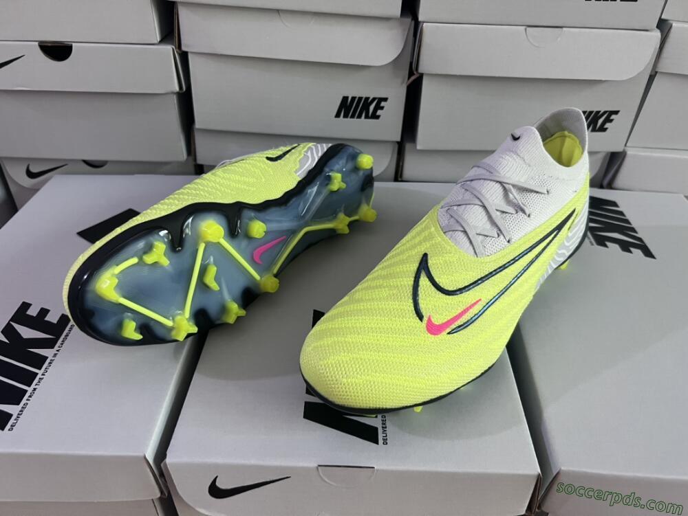 Nike Phantom GX Elite FG Low-Tops Football Boots - Green/White/Blue