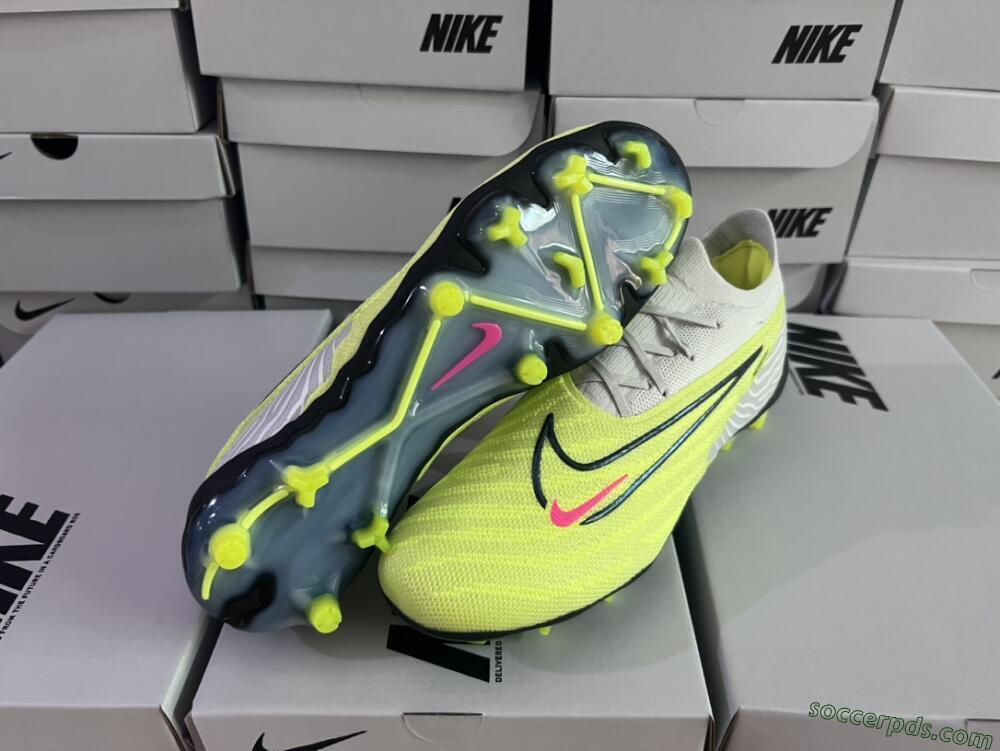 Nike Phantom GX Elite FG Low-Tops Football Boots - Green/White/Blue