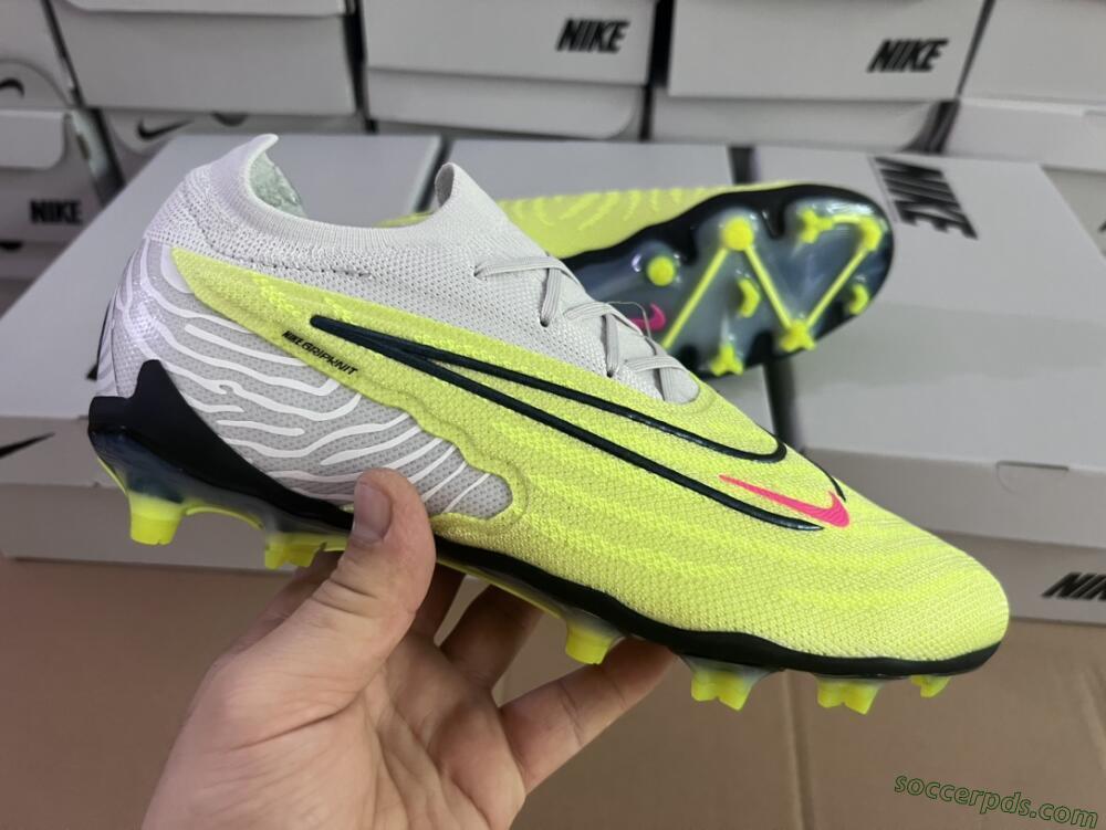 Nike Phantom GX Elite FG Low-Tops Football Boots - Green/White/Blue