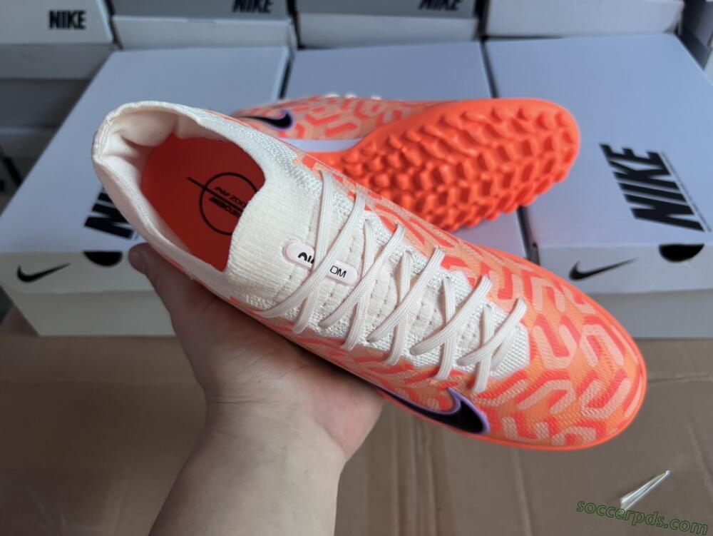 Nike Air Zoom Mercurial Vapor 15 Elite TF Low-Tops Football Shoes - Orange/White/Black