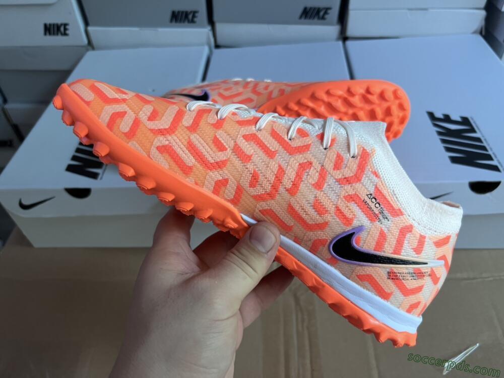 Nike Air Zoom Mercurial Vapor 15 Elite TF Low-Tops Football Shoes - Orange/White/Black