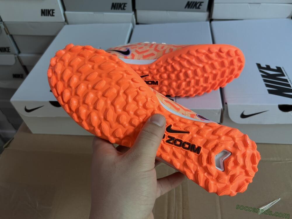 Nike Air Zoom Mercurial Vapor 15 Elite TF Low-Tops Football Shoes - Orange/White/Black