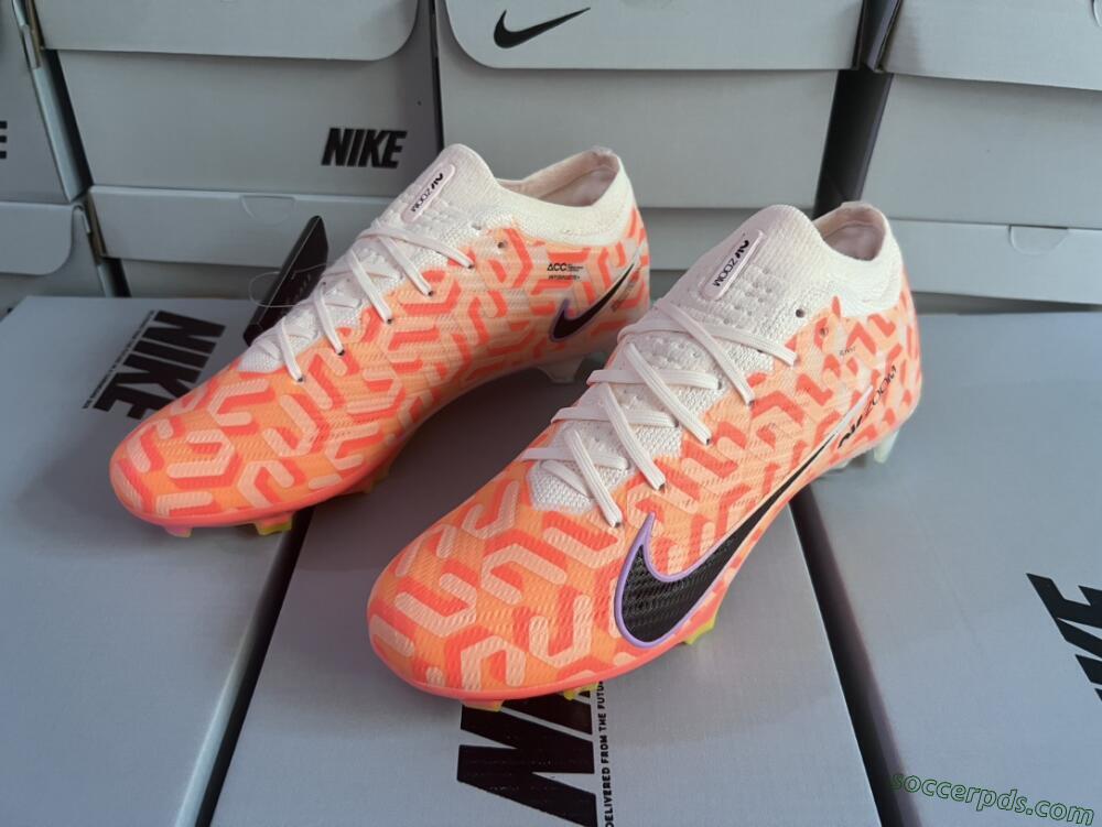 Nike Air Zoom Mercurial Vapor 15 Elite FG Low-Tops Football Boots - White/Orange/Black
