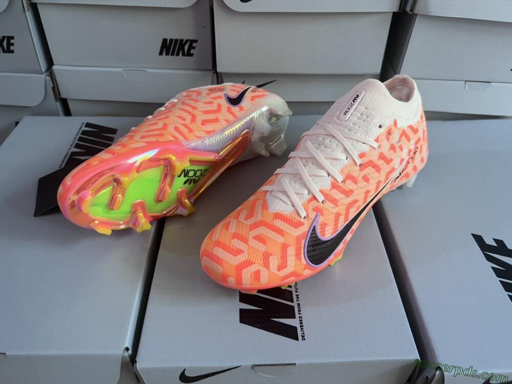 Nike Air Zoom Mercurial Vapor 15 Elite FG Low-Tops Football Boots - White/Orange/Black