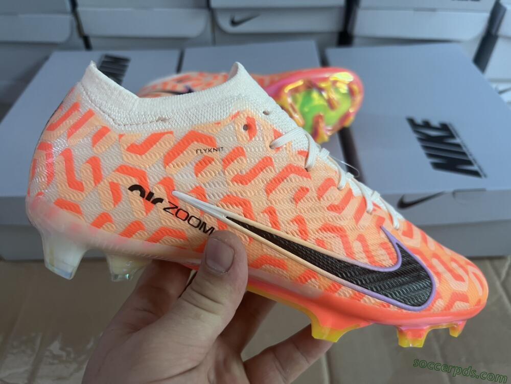 Nike Air Zoom Mercurial Vapor 15 Elite FG Low-Tops Football Boots - White/Orange/Black