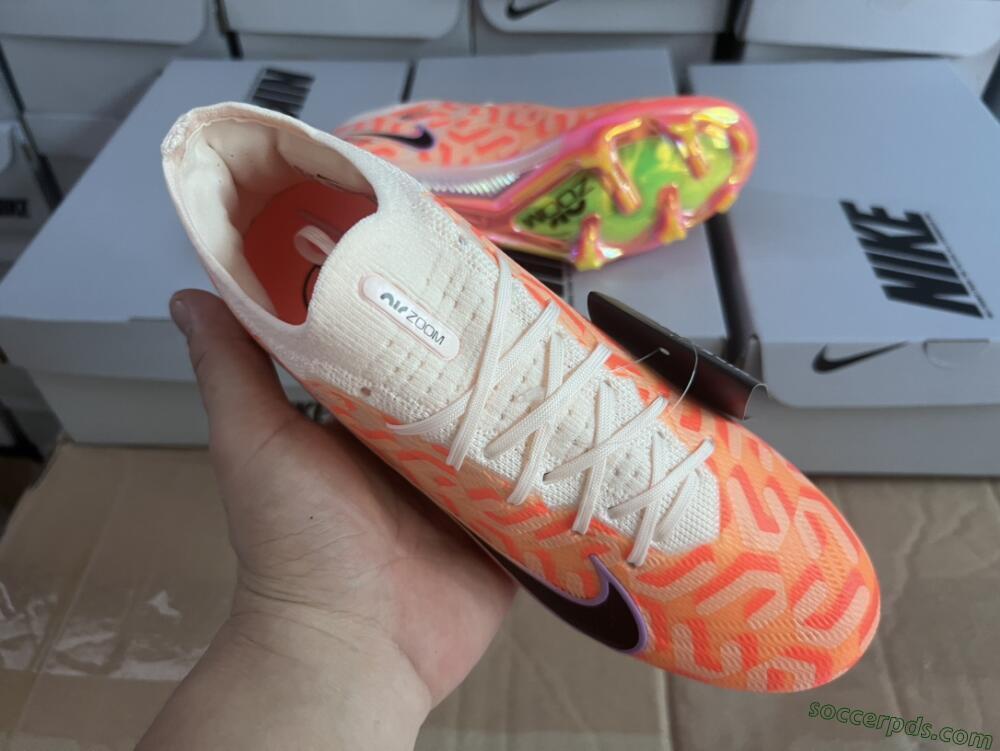 Nike Air Zoom Mercurial Vapor 15 Elite FG Low-Tops Football Boots - White/Orange/Black