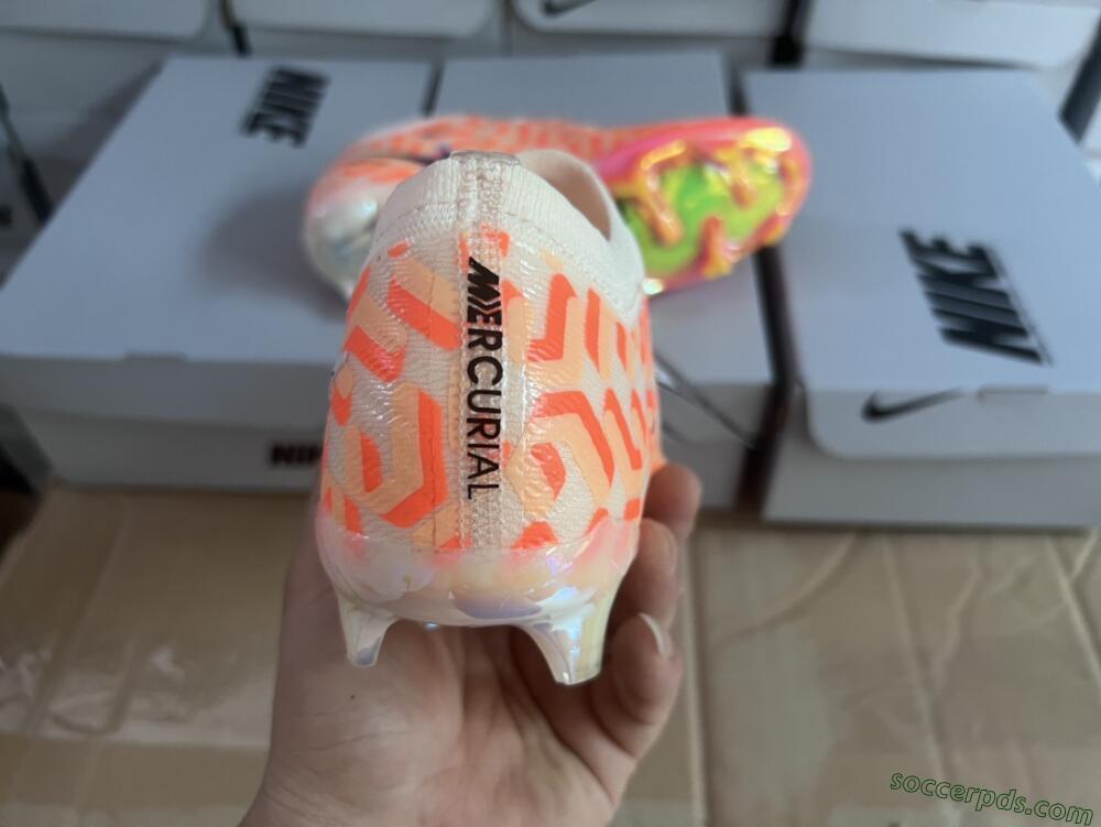 Nike Air Zoom Mercurial Vapor 15 Elite FG Low-Tops Football Boots - White/Orange/Black