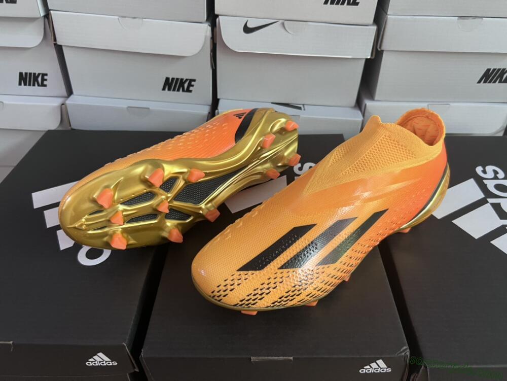 Adidas X Speedportal+ FG Low-Tops Football Boots - Orange/Black/Gold