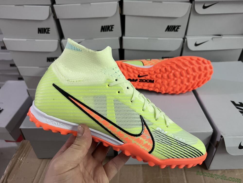 Nike Air Zoom Mercurial Superfly 15 Elite TF High-Tops Football Shoes - Yellow/Orange/Black