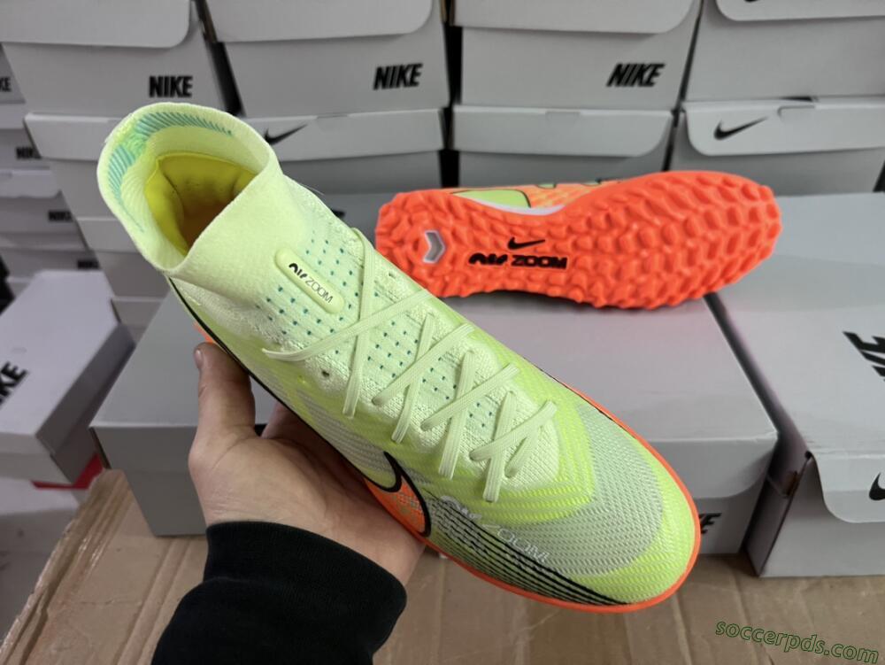 Nike Air Zoom Mercurial Superfly 15 Elite TF High-Tops Football Shoes - Yellow/Orange/Black