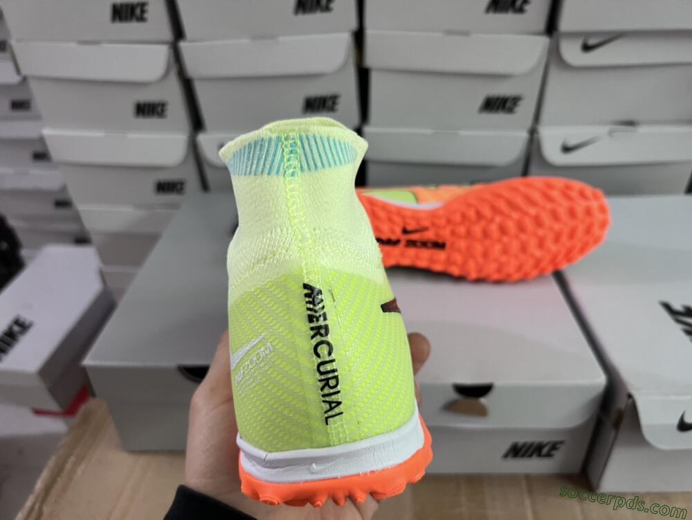 Nike Air Zoom Mercurial Superfly 15 Elite TF High-Tops Football Shoes - Yellow/Orange/Black