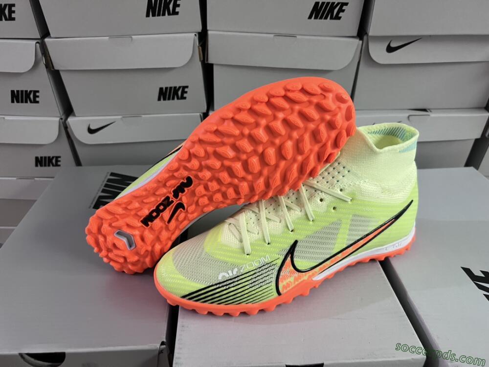 Nike Air Zoom Mercurial Superfly 15 Elite TF High-Tops Football Shoes - Yellow/Orange/Black