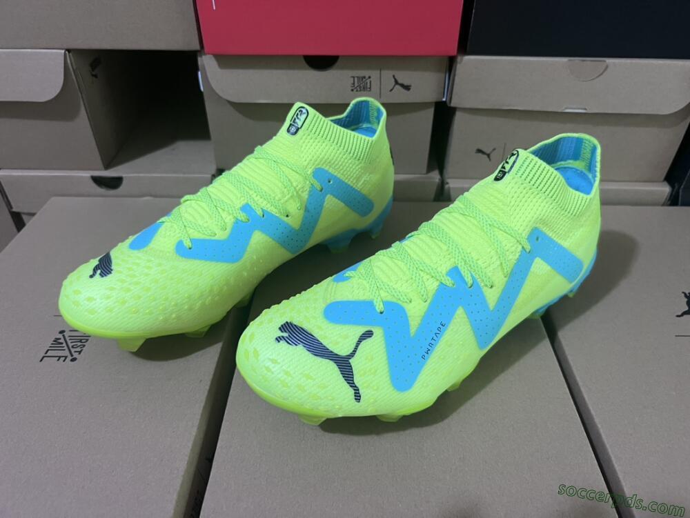 Puma Future Ultimate FG Low-Tops Football Boots - Green/Blue/Black