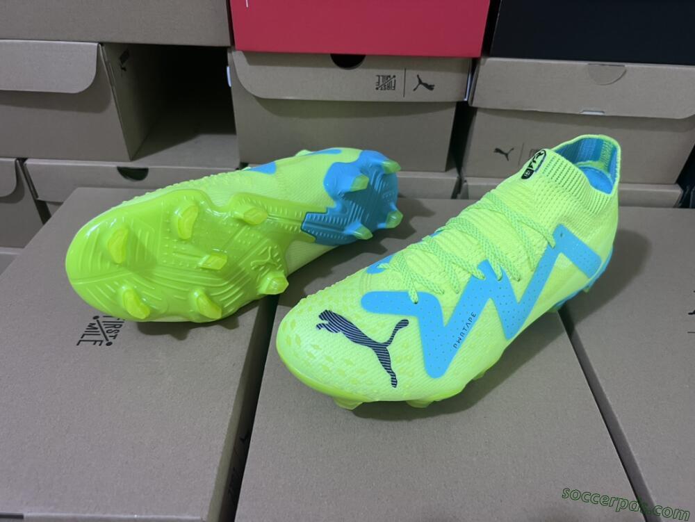 Puma Future Ultimate FG Low-Tops Football Boots - Green/Blue/Black