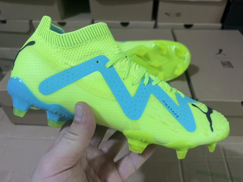 Puma Future Ultimate FG Low-Tops Football Boots - Green/Blue/Black