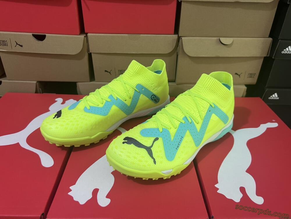 Puma Future X Powercat Tokyo Match TF Low-Tops Football Shoes - Green/Blue/Black