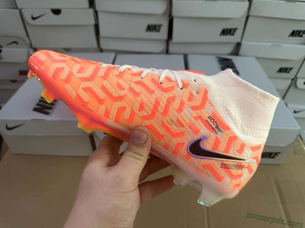 Nike Air Zoom Mercurial Superfly 9 Academy FG High-Tops Football Boots - Orange/Black/Purple