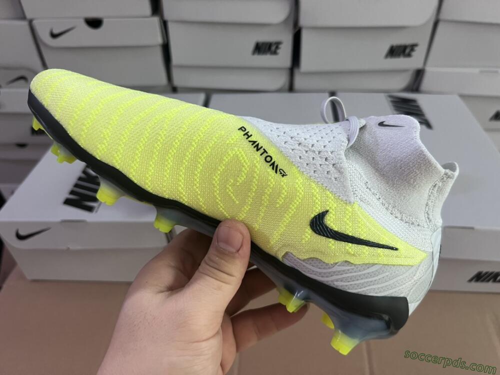 Nike Phantom GX Elite FG High-Tops Football Boots - Grey/Green/Pink