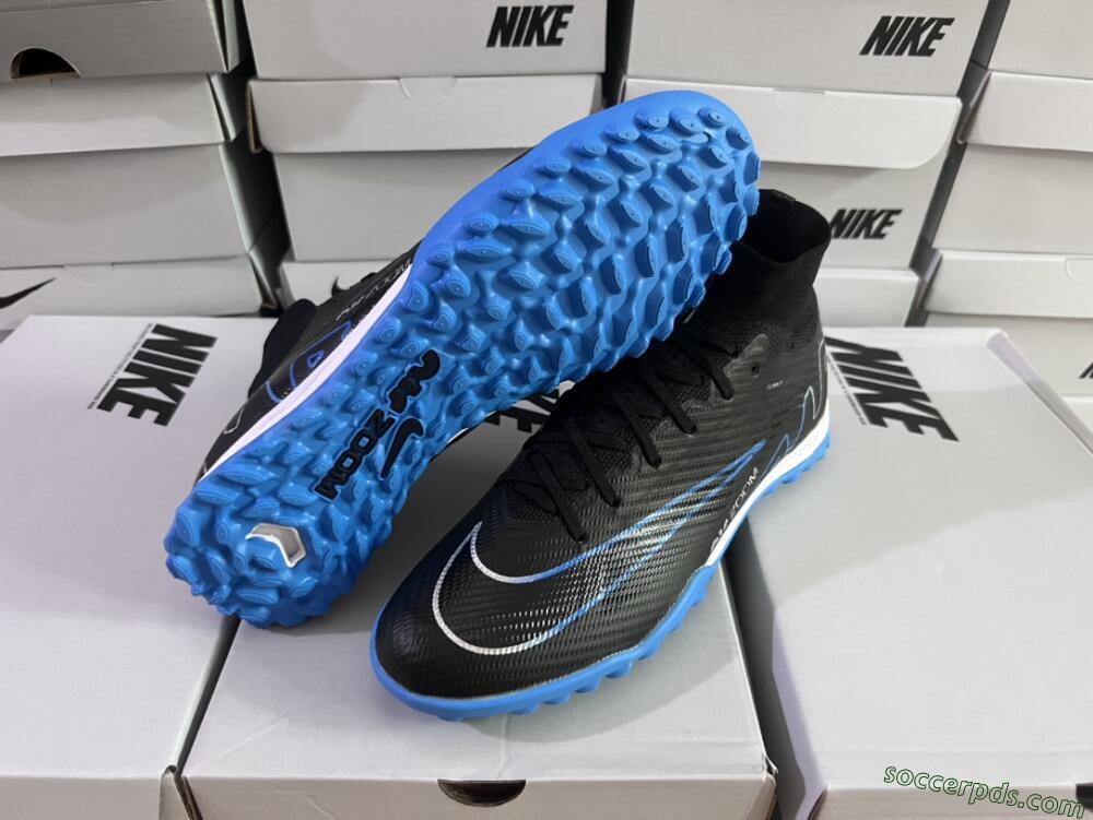 Nike Mercurial Superfly 9 Elite TF High-Tops Football Shoes - Black/Blue