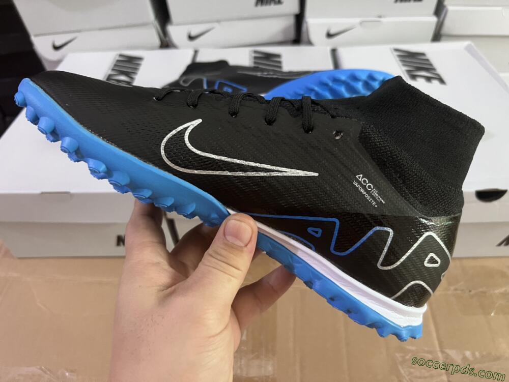 Nike Mercurial Superfly 9 Elite TF High-Tops Football Shoes - Black/Blue