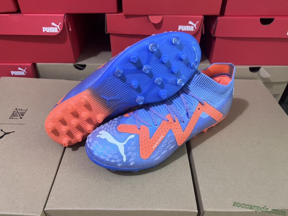 Puma Future Ultimate MG Low-Tops Football Boots - Blue/Orange/White