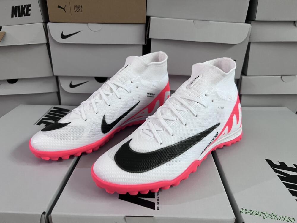 Nike Mercurial Superfly 9 Elite TF High-Tops Football Shoes - White/Black/Red
