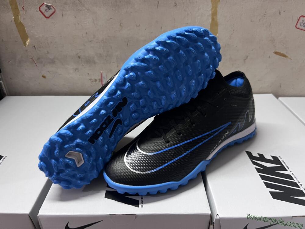 Nike Mercurial Vapor 15 Elite TF Low-Tops Football Shoes - Black/Blue