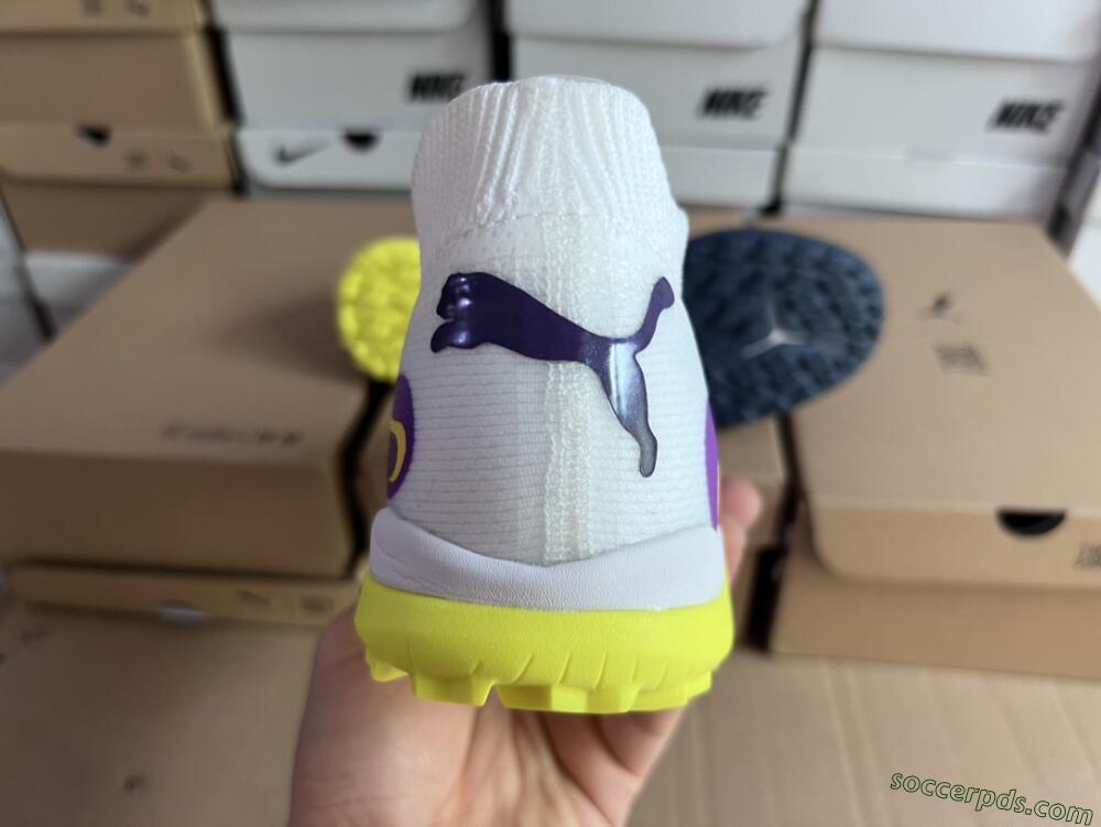 Puma Future X Powercat Tokyo Match TF Low-Tops Football Shoes - Purple/White/Yellow