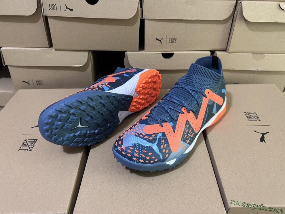 Puma Future Ultimate TF Low-Tops Football Shoes - Blue/Orange