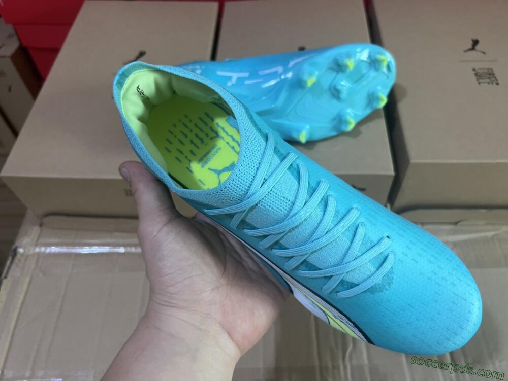 Puma Ultra Ultimate FG Low-Tops Football Boots - Blue/White/Green