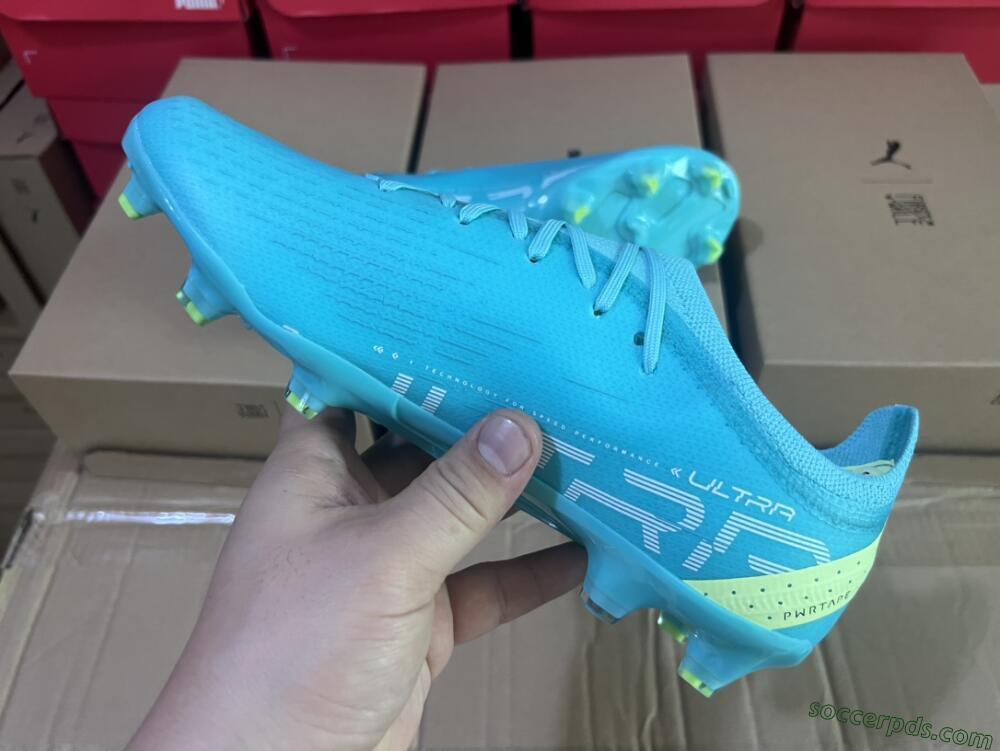 Puma Ultra Ultimate FG Low-Tops Football Boots - Blue/White/Green