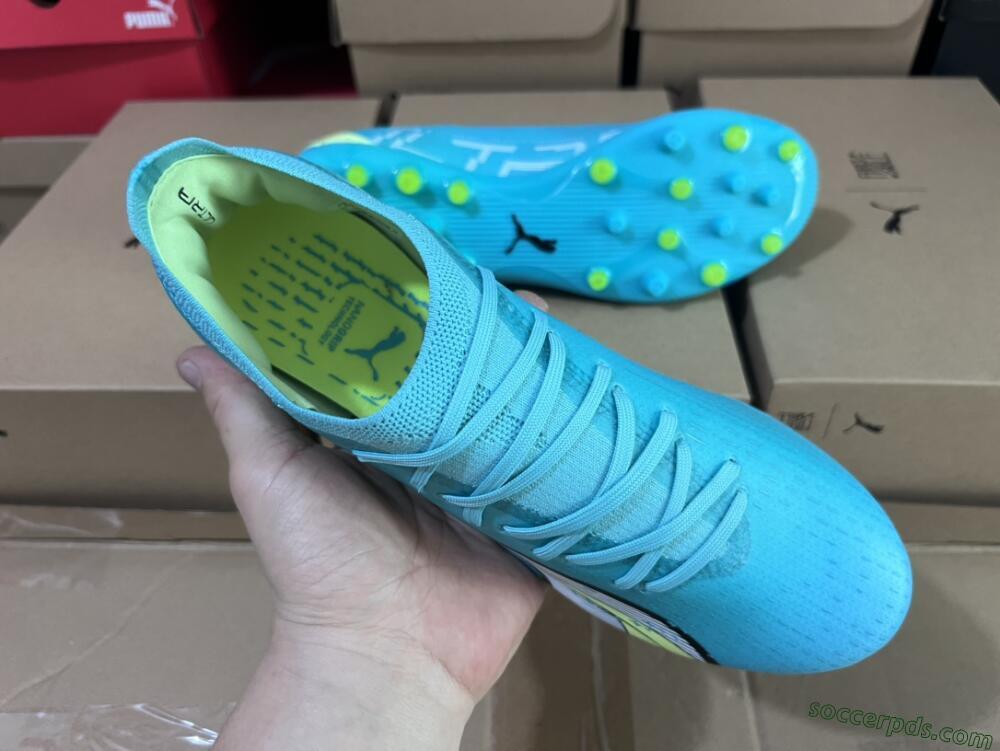 Puma Ultra Ultimate MG Low-Tops Football Boots - Blue/Yellow/Silver