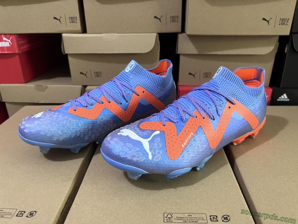 Puma Future Ultimate FG Low-Tops Football Boots - Blue/Orange/White