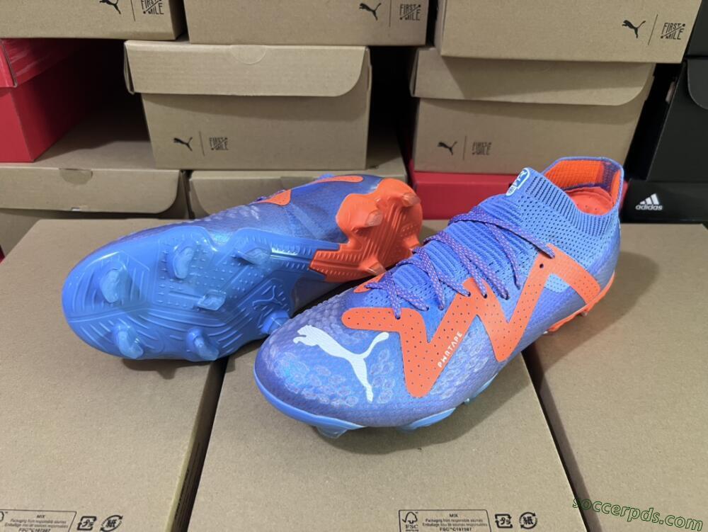 Puma Future Ultimate FG Low-Tops Football Boots - Blue/Orange/White