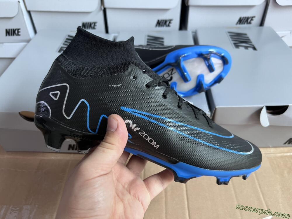 Nike Air Zoom Superfly 9 Elite SE FG High-Tops Football Boots - Black/Blue/White