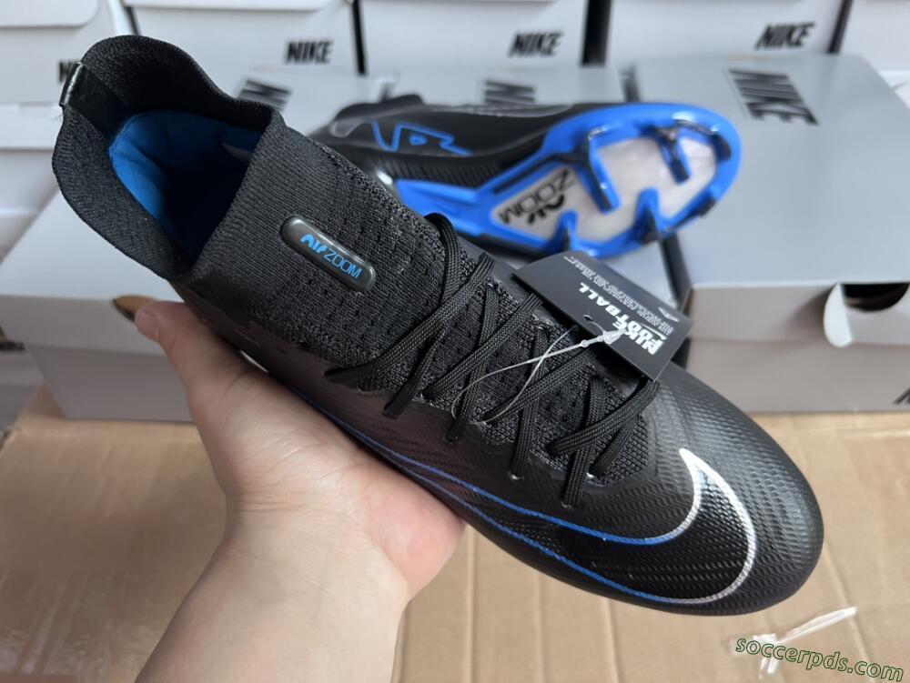 Nike Air Zoom Superfly 9 Elite SE FG High-Tops Football Boots - Black/Blue/White