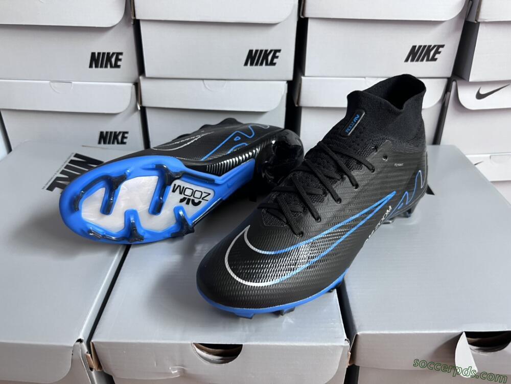 Nike Air Zoom Superfly 9 Elite SE FG High-Tops Football Boots - Black/Blue/White