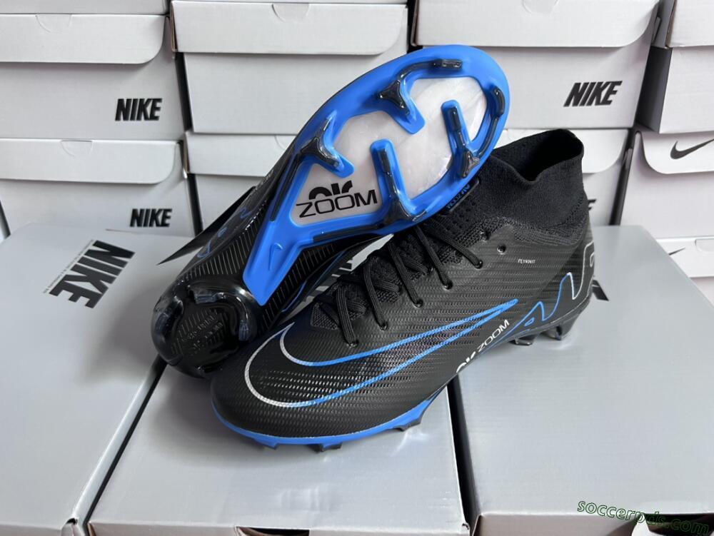 Nike Air Zoom Superfly 9 Elite SE FG High-Tops Football Boots - Black/Blue/White