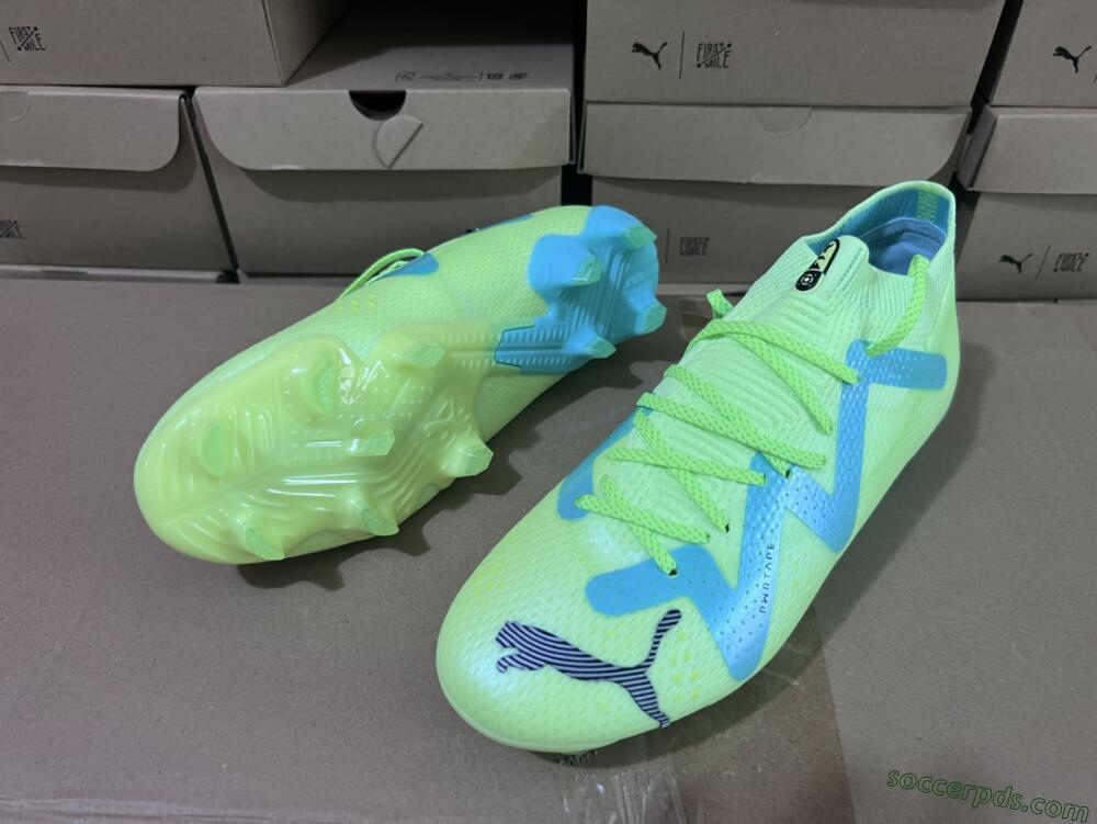 Puma Future Ultimate FG Low-Tops Football Boots - Green/Blue/Black
