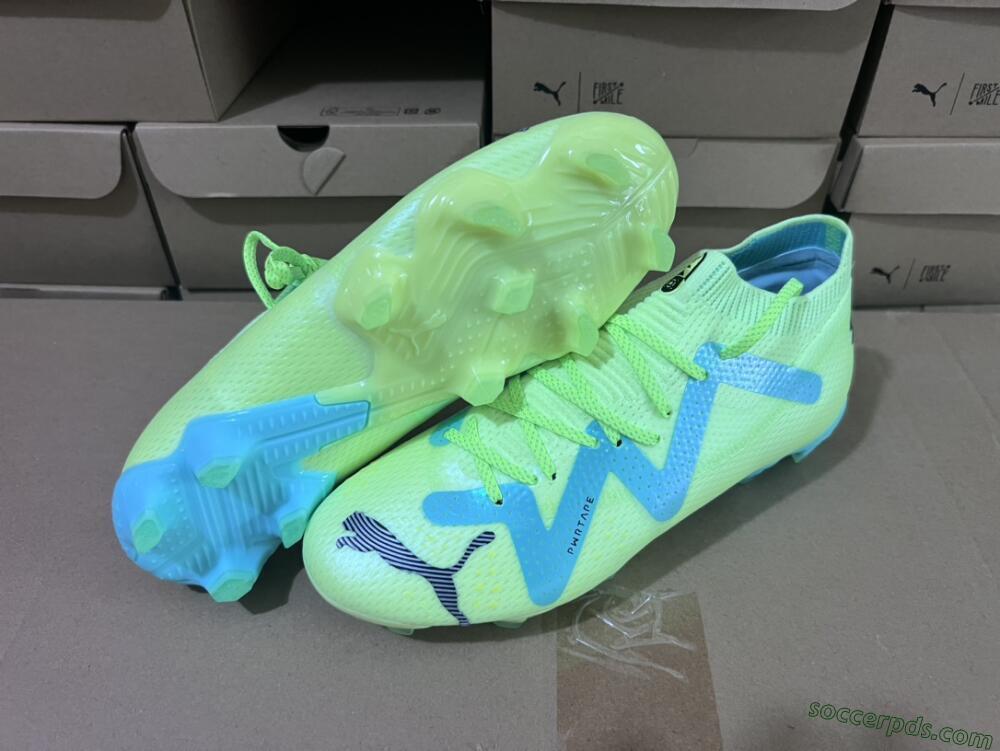 Puma Future Ultimate FG Low-Tops Football Boots - Green/Blue/Black