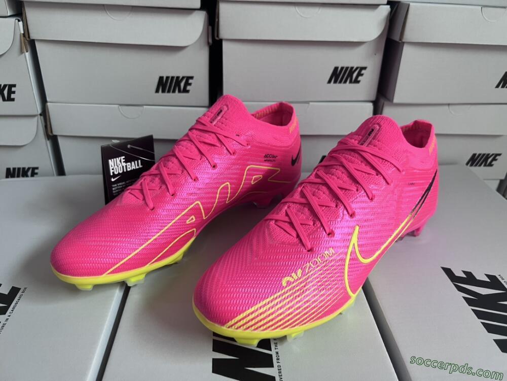 Nike Air Zoom Mercurial Vapor 15 Elite FG Low-Tops Football Boots - Pink/Green