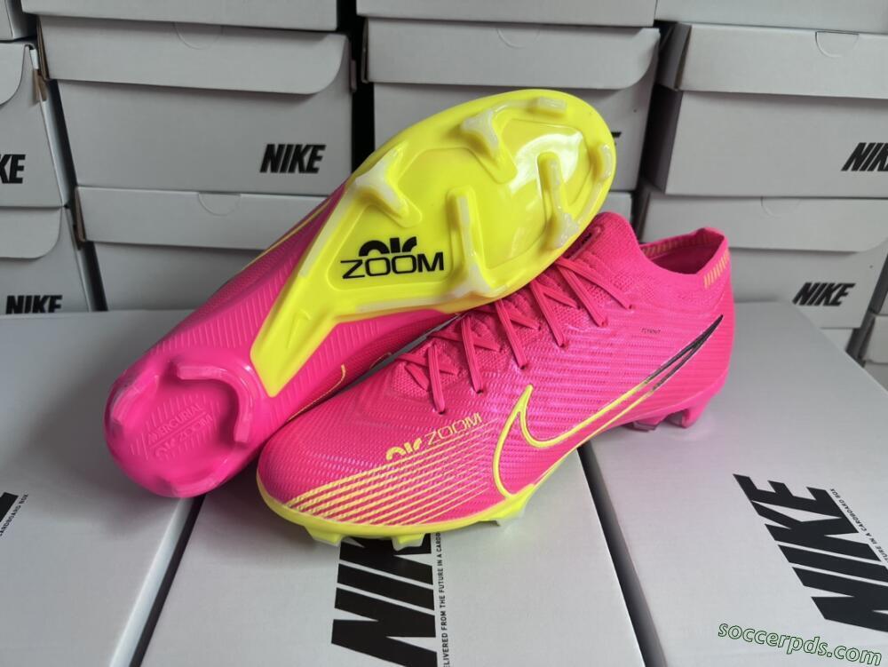 Nike Air Zoom Mercurial Vapor 15 Elite FG Low-Tops Football Boots - Pink/Green