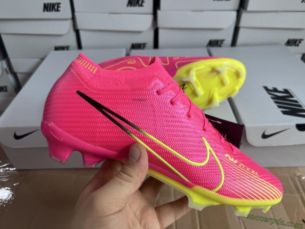 Nike Air Zoom Mercurial Vapor 15 Elite FG Low-Tops Football Boots - Pink/Green