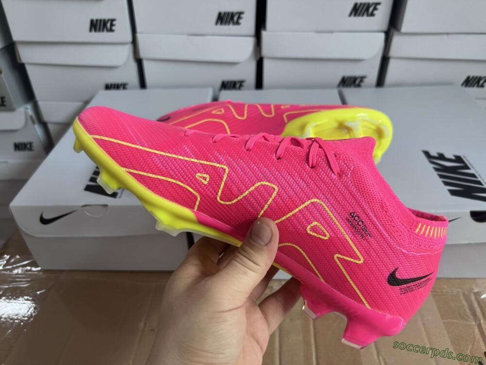 Nike Air Zoom Mercurial Vapor 15 Elite FG Low-Tops Football Boots - Pink/Green