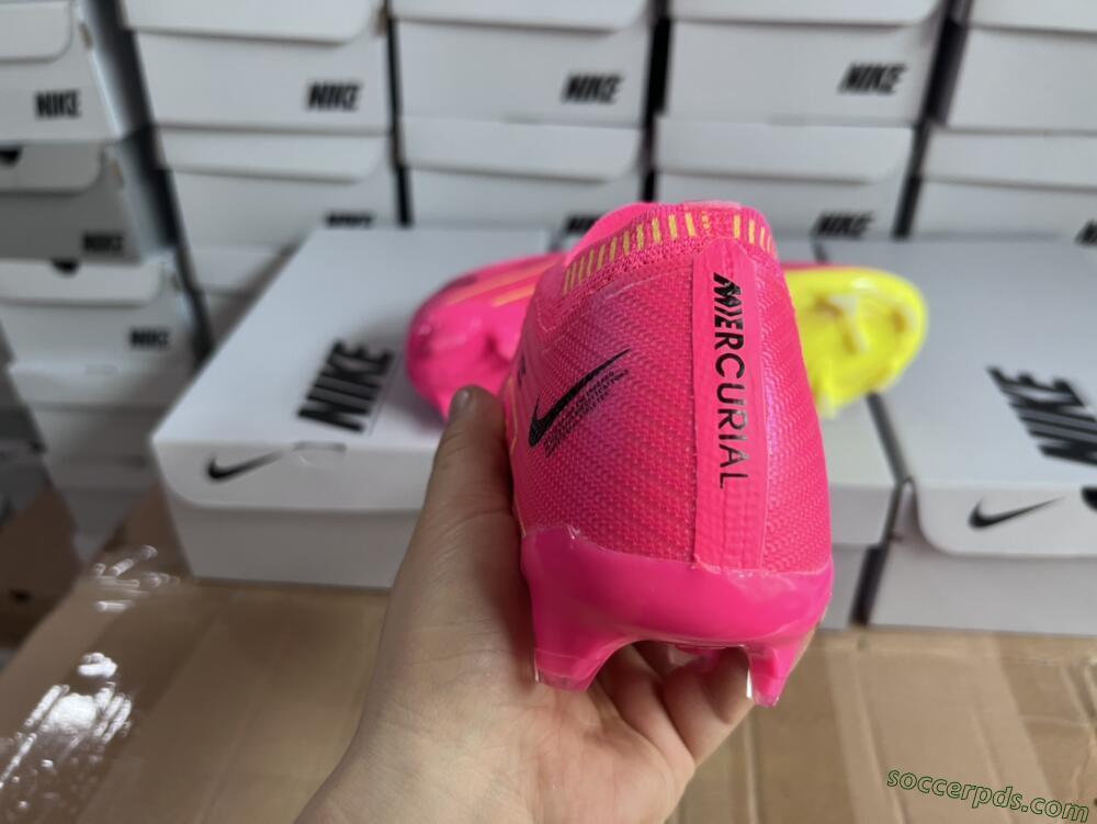 Nike Air Zoom Mercurial Vapor 15 Elite FG Low-Tops Football Boots - Pink/Green