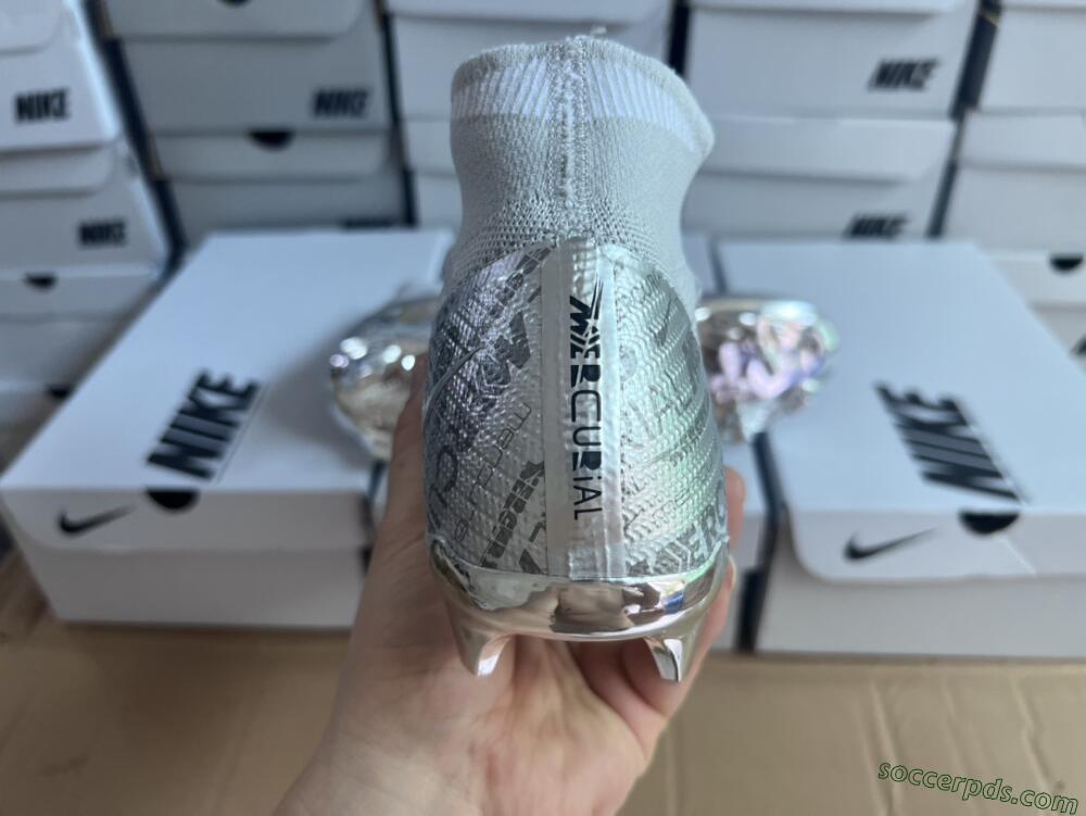 Nike Air Zoom Mercurial Superfly 9 Elite FG High-Tops Football Boots - Silver/Gold