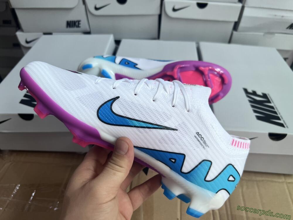 Nike Air Zoom Mercurial Vapor 15 Elite FG Low-Tops Football Boots - White/Pink/Purple
