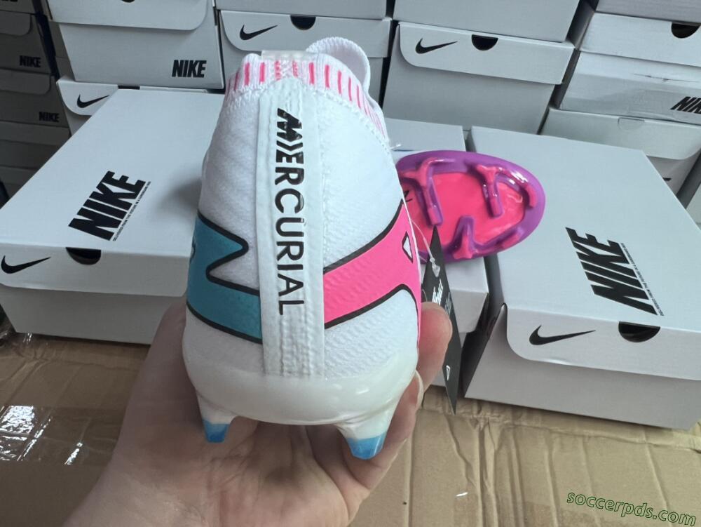 Nike Air Zoom Mercurial Vapor 15 Elite FG Low-Tops Football Boots - White/Pink/Purple