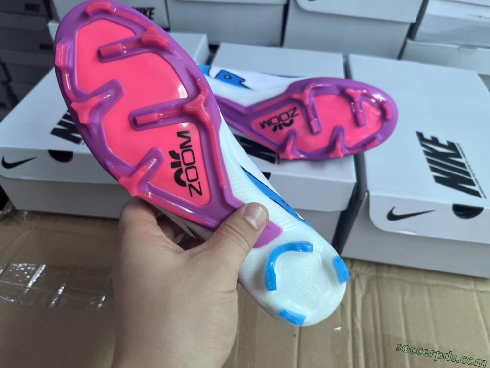 Nike Air Zoom Mercurial Vapor 15 Elite FG Low-Tops Football Boots - White/Pink/Purple