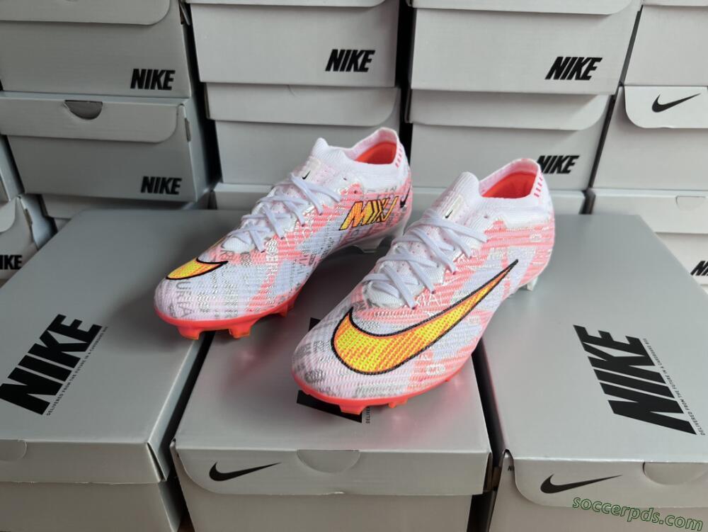 Nike Air Zoom Mercurial Vapor 15 Elite FG Low-Tops Football Boots - White/Orange/Sliver